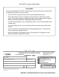 Document preview: Form DE-105 (ETPV) Wisconsin Excise Tax Payment Voucher - Wisconsin