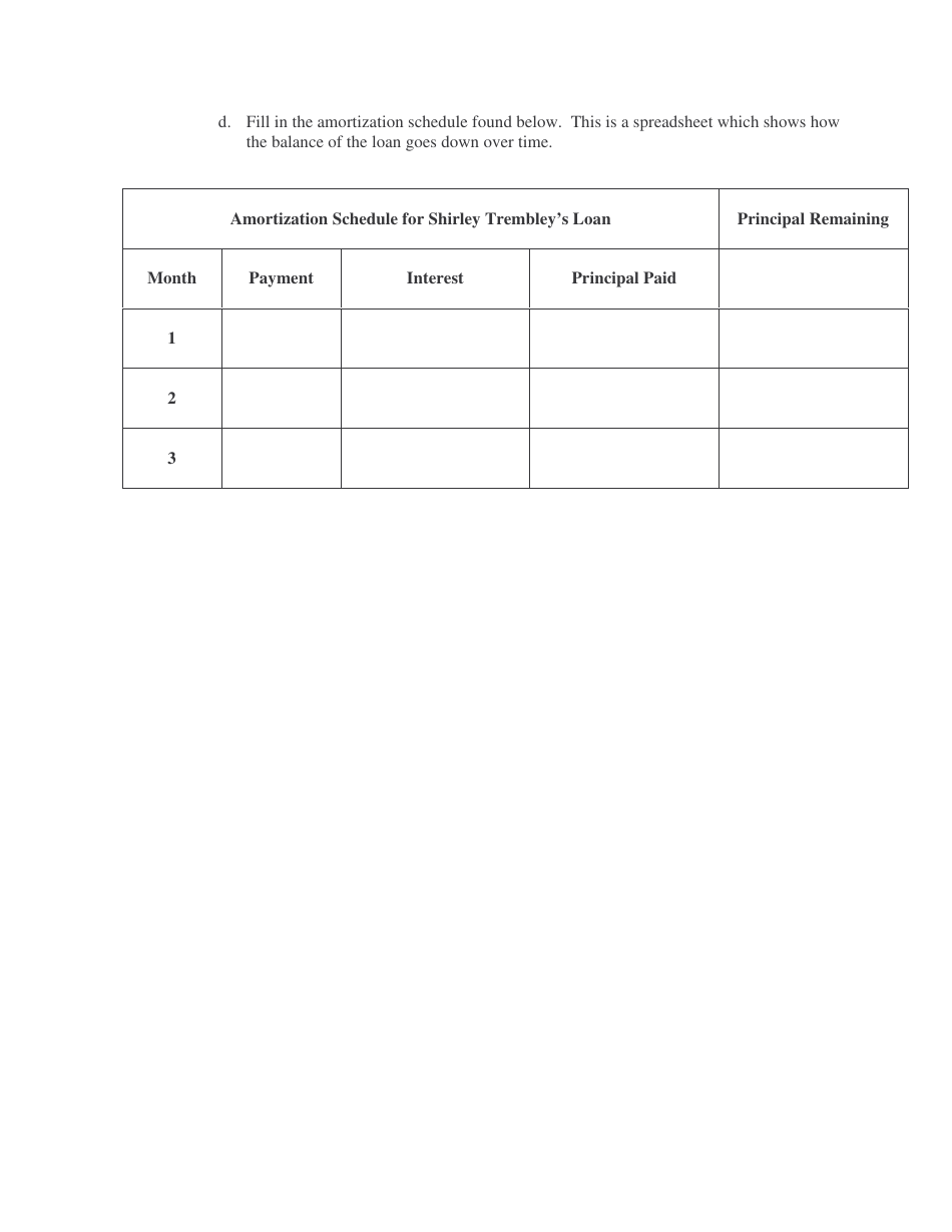 Financial Math Worksheet Download Printable PDF | Templateroller