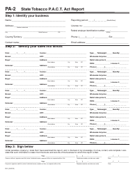 Form PA-2 State Tobacco P.a.c.t. Act Report - Illinois