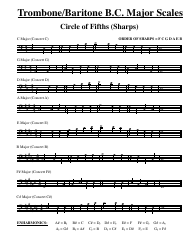 Trombone/Baritone B.c. Major Scale Chart, Page 2