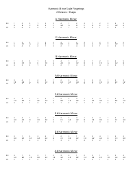 Document preview: Harmonic Minor Scale Fingering Chart