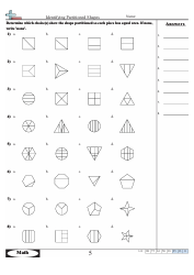 Document preview: Identifying Partitioned Shapes Worksheet With Answer Key - a, D