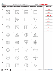 &quot;Identifying Partitioned Shapes Worksheet With Answer Key&quot;, Page 2