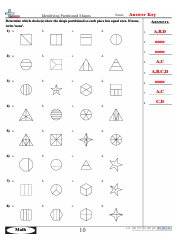 Identifying Partitioned Shapes Worksheet With Answer Key - a, B, D, Page 2