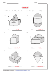 Volume - Compound Shapes Worksheet With Answers - Pyramid, Page 2