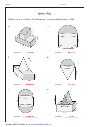 Volume - Compound Shapes Worksheet With Answers - Parallelepiped, Page 2