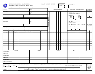&quot;Chain of Custody Record Template - Sierra Environmental Monitoring, Inc&quot;