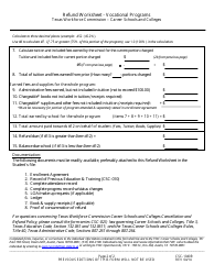 Form CSC-1040R Refund Worksheet - Vocational Programs - Texas, Page 2
