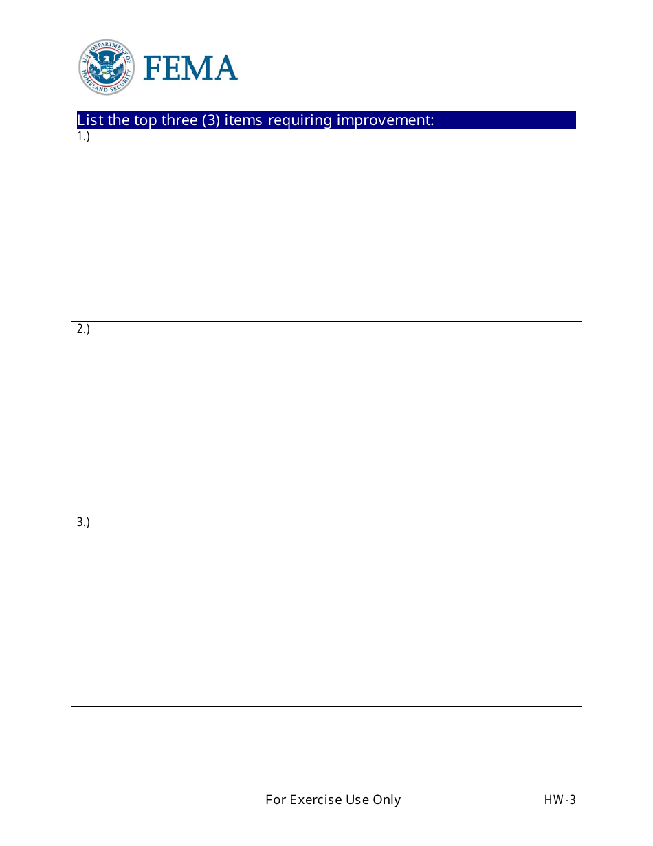 Hot Wash Report Form, Page 3