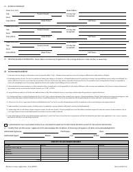 Form BL001 Business License Application - City of Las Vegas, Nevada, Page 2