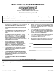 Form BL001 Business License Application - City of Las Vegas, Nevada, Page 3