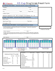 Document preview: Ez-Cup Drug Screen Result Form - U.S. Diagnostics