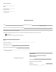 Document preview: Beneficiary Deed Form - Montana