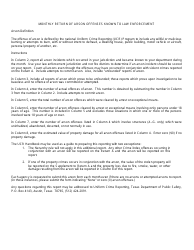 Form USR-19 Monthly Return of Arson Offenses Known to Law Enforcement - Texas, Page 2