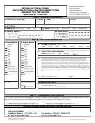 Form 37W R4 Request for Fee Waiver - Carson City, Nevada