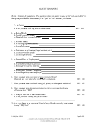 Form I-164 Application to Visit Tdcj Offender as Attorney&#039;s Representative - Texas, Page 2