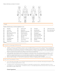 Client Intake Form - Bodyworks Myofascial Release, Page 2