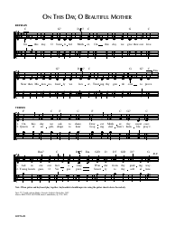 Document preview: On This Day, O Beautiful Mother Guitar and Keyboard Sheet Music
