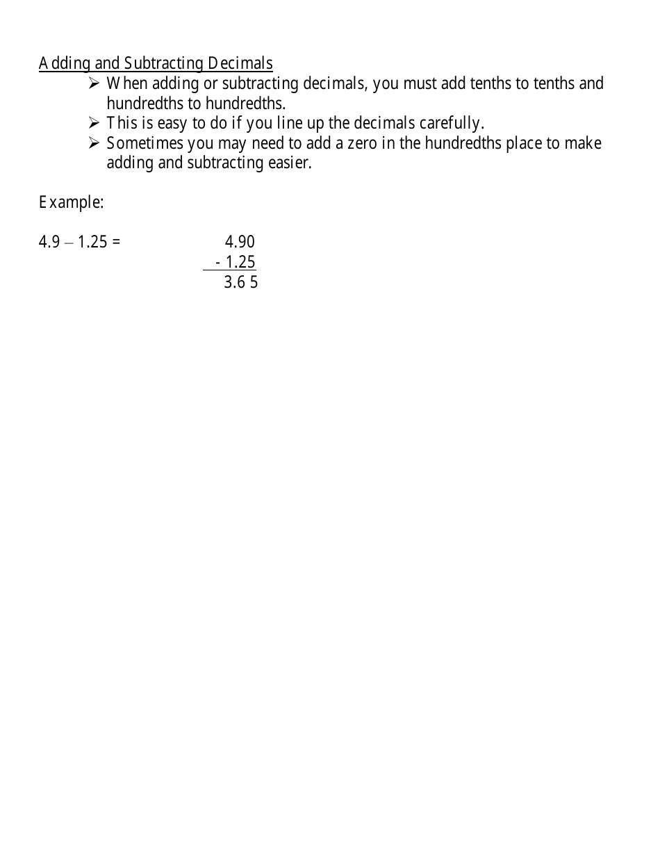 Decimal Skills: Study Guide, Page 4
