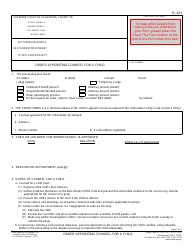 Form FL-323 Order Appointing Counsel for a Child - California