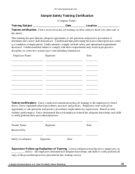 Safety Training Certification Template - Geigle Communications
