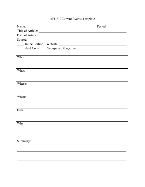 Apush Article Outline Template Download Printable PDF Templateroller