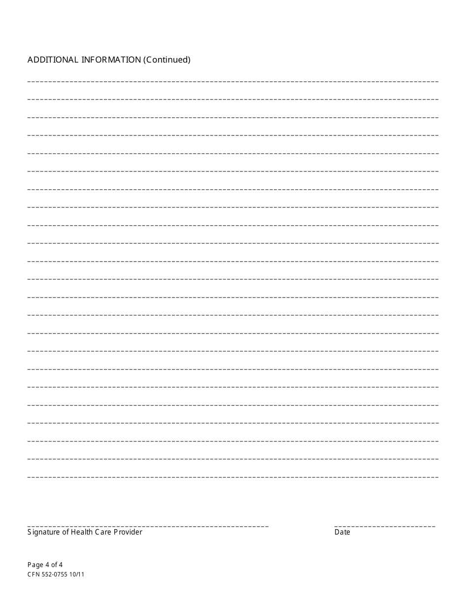 Form CFN552-0755 Certification of Health Care Provider for Employees Serious Health Condition (Family and Medical Leave Act) - Iowa, Page 4