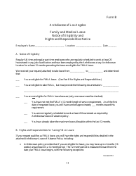 Family and Medical Leave Forms - Archdiocese of Los Angeles - Los Angeles, California, Page 11