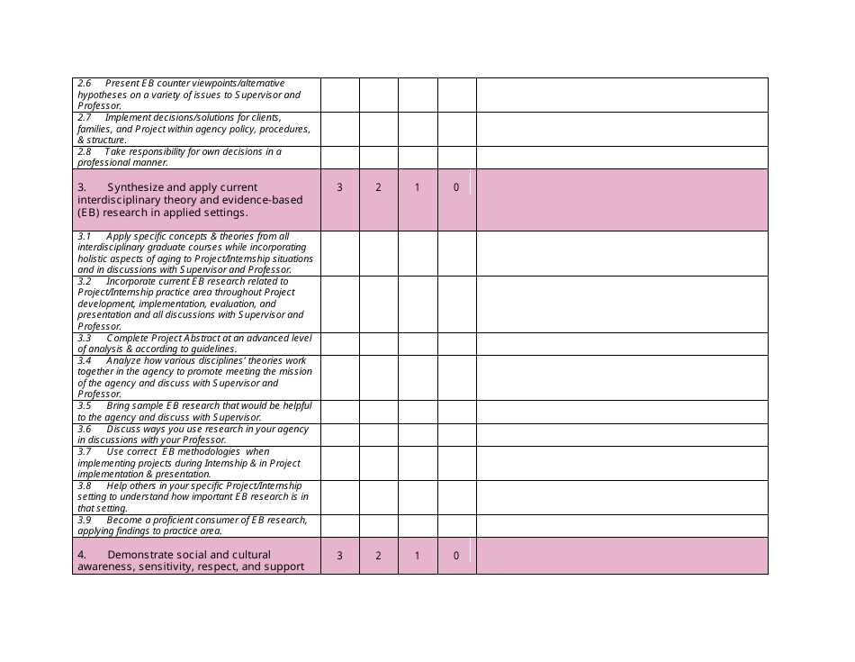 Student Self Evaluation Form - California State University Sacramento, Page 3