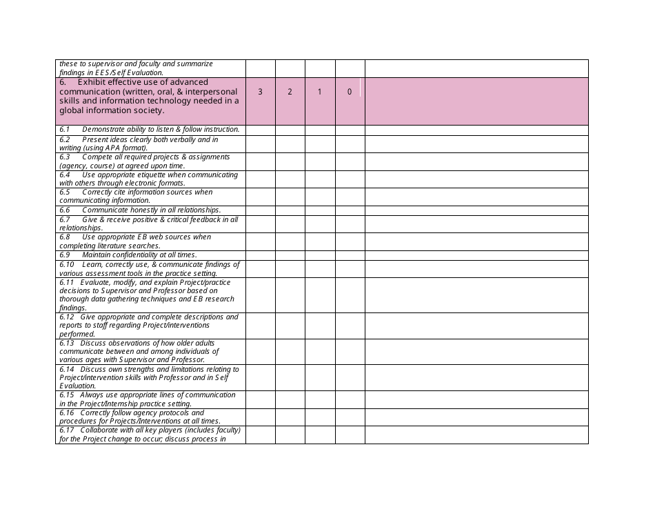 Student Self Evaluation Form - California State University Sacramento, Page 6