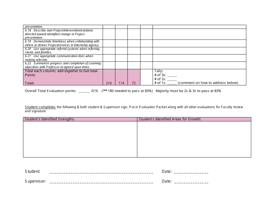 Student Self Evaluation Form - California State University Sacramento, Page 7