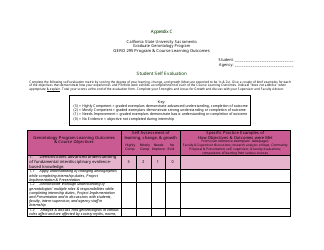 Document preview: Student Self Evaluation Form - California State University Sacramento