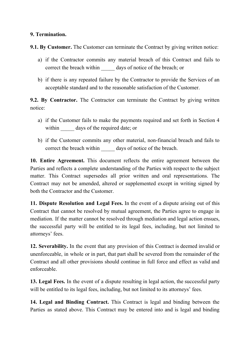 Remodeling Contract Template, Page 3