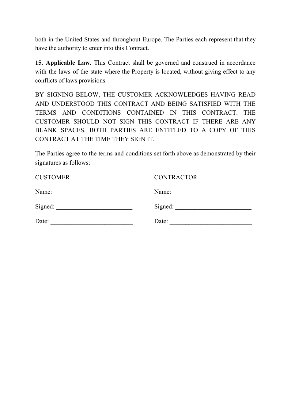 Remodeling Contract Template, Page 4