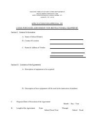Application for Approval of Lease Purchase Agreement for Instructional Equipment - New York, Page 2