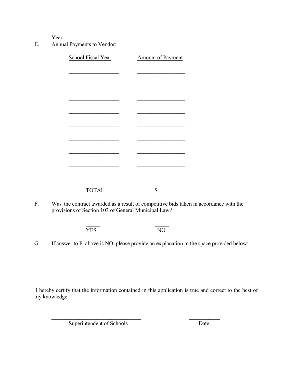 Application for Approval of Lease Purchase Agreement for Instructional Equipment - New York, Page 3
