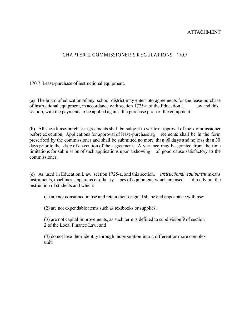 Application for Approval of Lease Purchase Agreement for Instructional Equipment - New York, Page 5