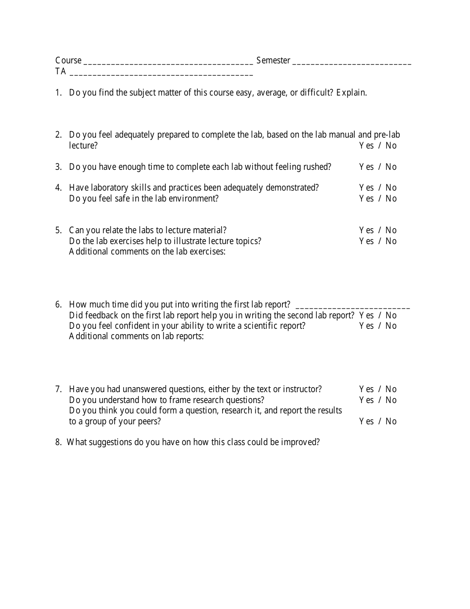 Do-It-Yourself-Mid-semester Evaluation Form, Page 3