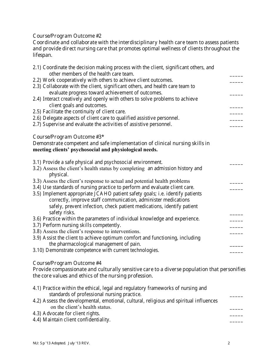 Clinical Performance Evaluation Form - Fill Out, Sign Online and ...