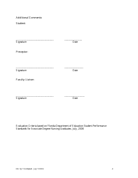 &quot;Clinical Performance Evaluation Form&quot;, Page 4