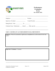Performance Evaluation Form - Tualatinn River Watershed Council