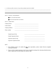 Applied Learning Program - Student Evaluation Form - University of North America, Page 2