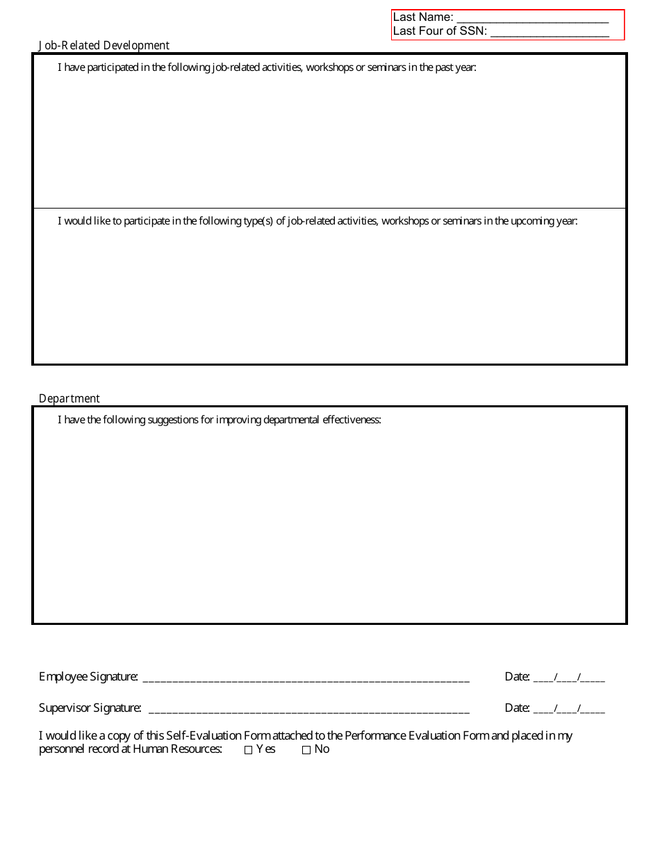 Self-evaluation Form - University of Kentucky, Page 3