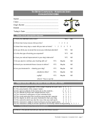 Evaluation Form for Dog Courses - the Better Companion