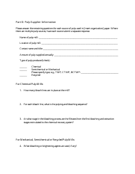Paper Supplier Evaluation Form, Page 2