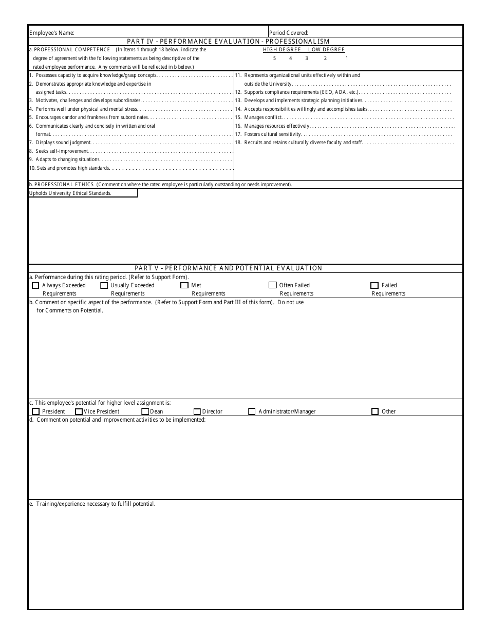 Administrator's Evaluation Form - Fill Out, Sign Online and Download ...