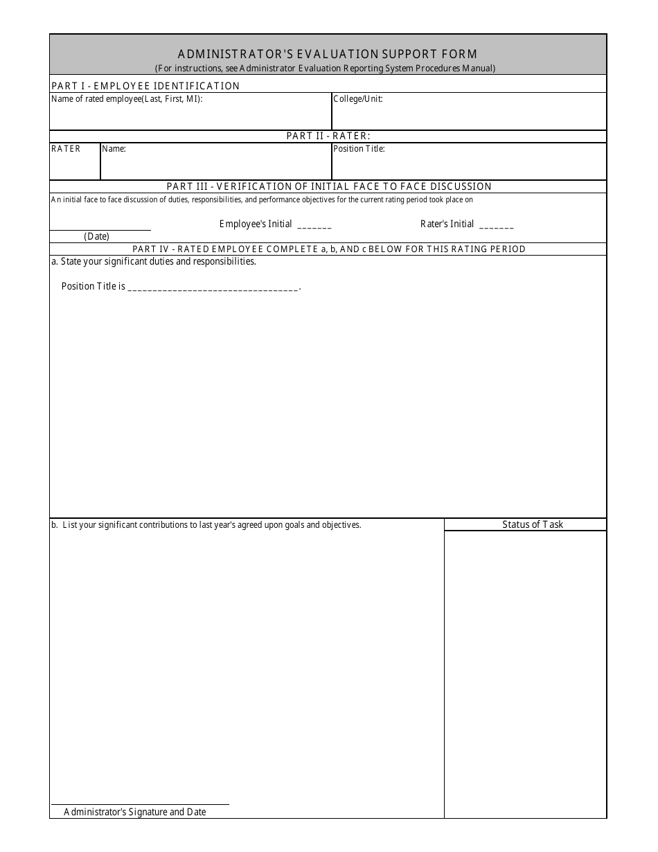Administrators Evaluation Form, Page 3