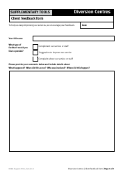 Form 0068 &quot;Client Feedback Form&quot; - Queensland, Australia