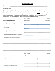 Document preview: Interview Feedback Form