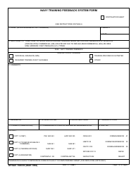 OPNAV Form 1500/39 Navy Training Feedback System Form